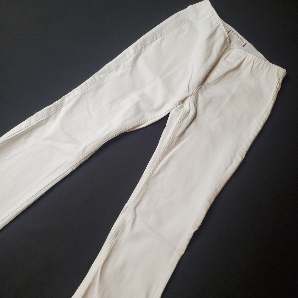 Free People We The Free Women Size 26 Pull-On Flare Jeans White